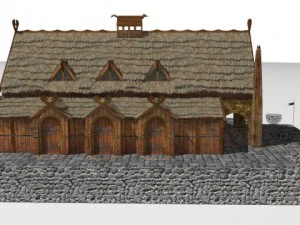 Golden hall of Meduseld 3D Model
