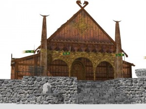 Golden hall of meduseled 3D Model