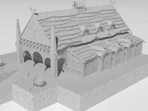 Golden hall of meduseled 3D Model