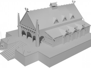 Golden hall of meduseled 3D Model