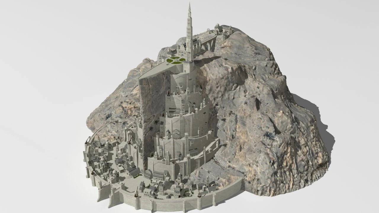 minas tirith Modelo 3D .c4d .max .obj .3ds .fbx .stl .blend 