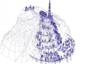 minas tirith Modelo 3D