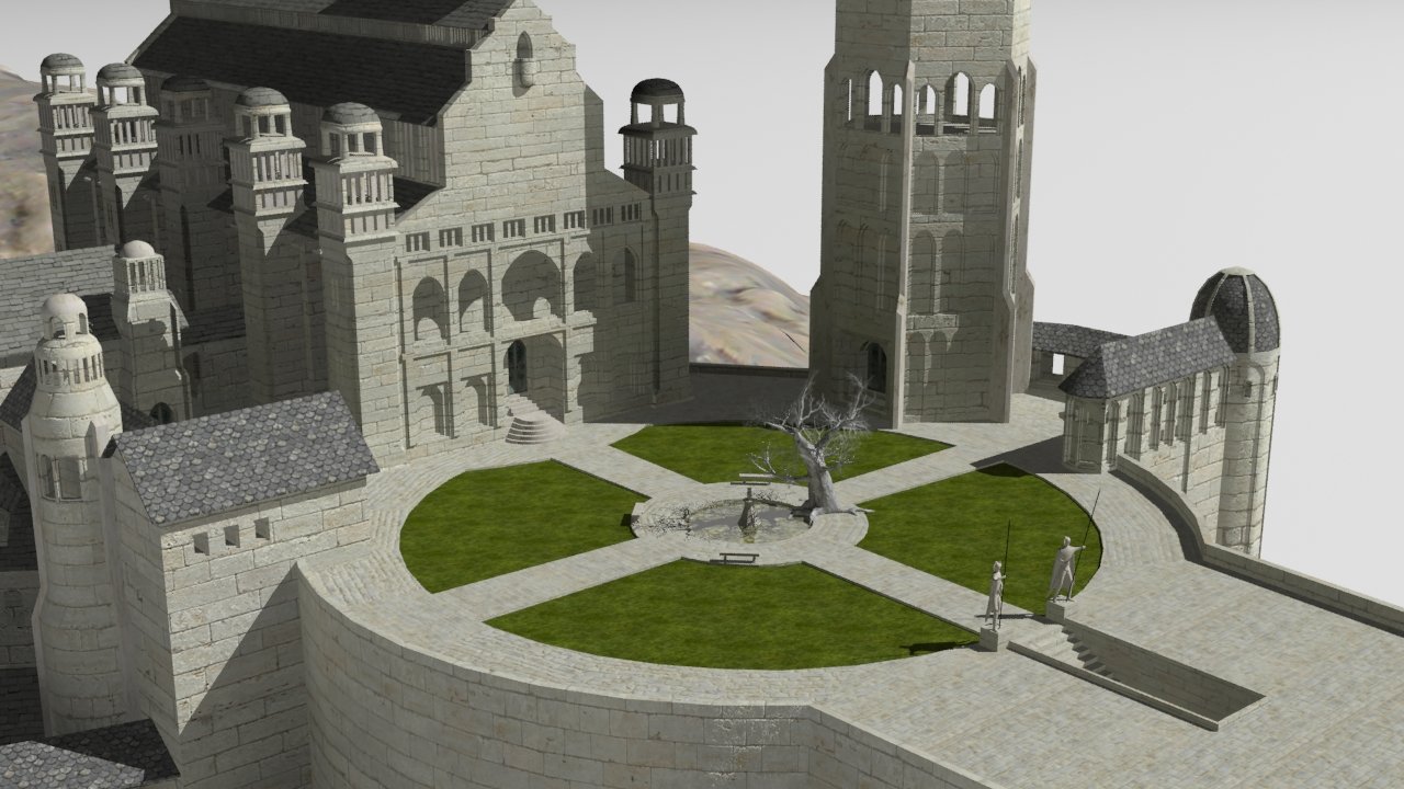 Minas tirith 3D Model in Fantasy 3DExport