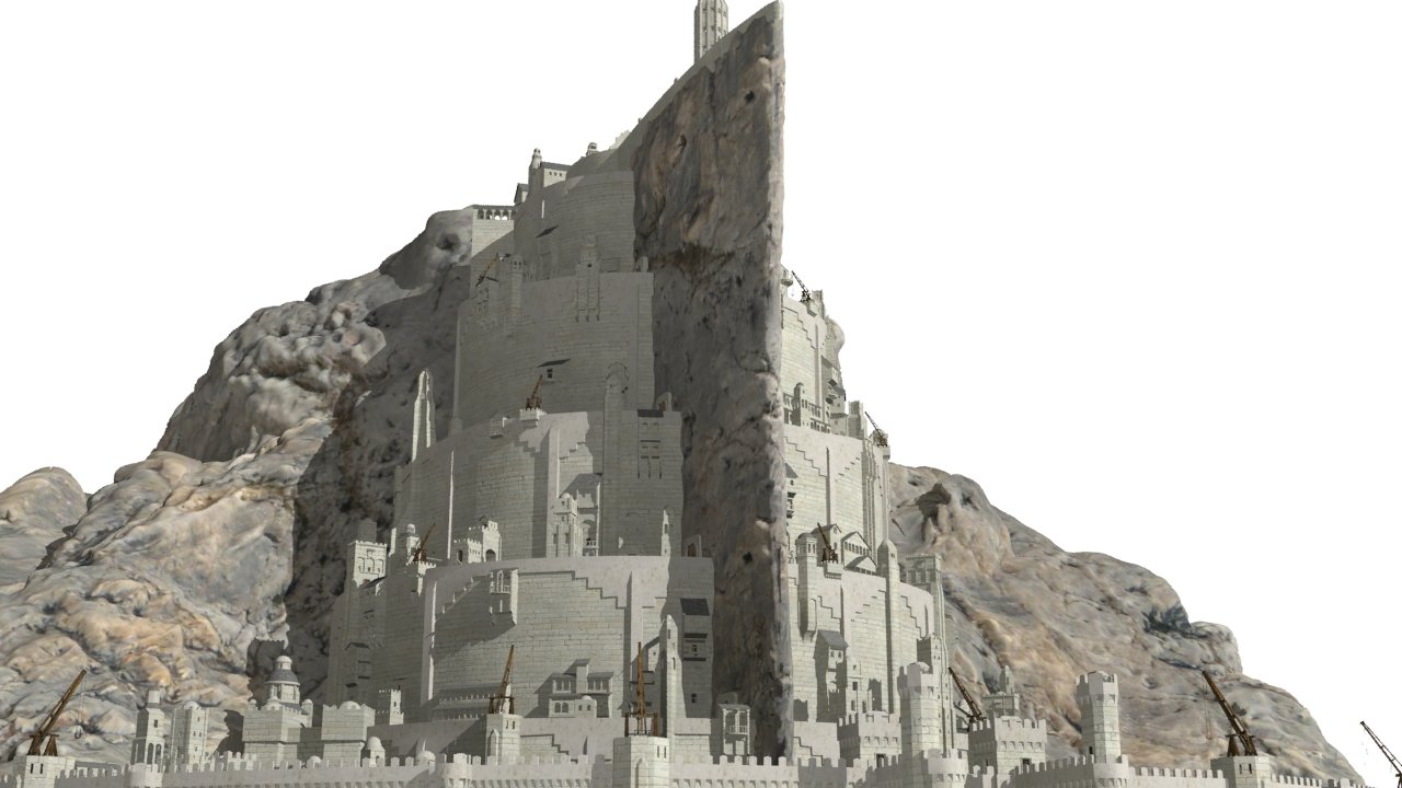 Minas Tirith Full scene 3D 3D model