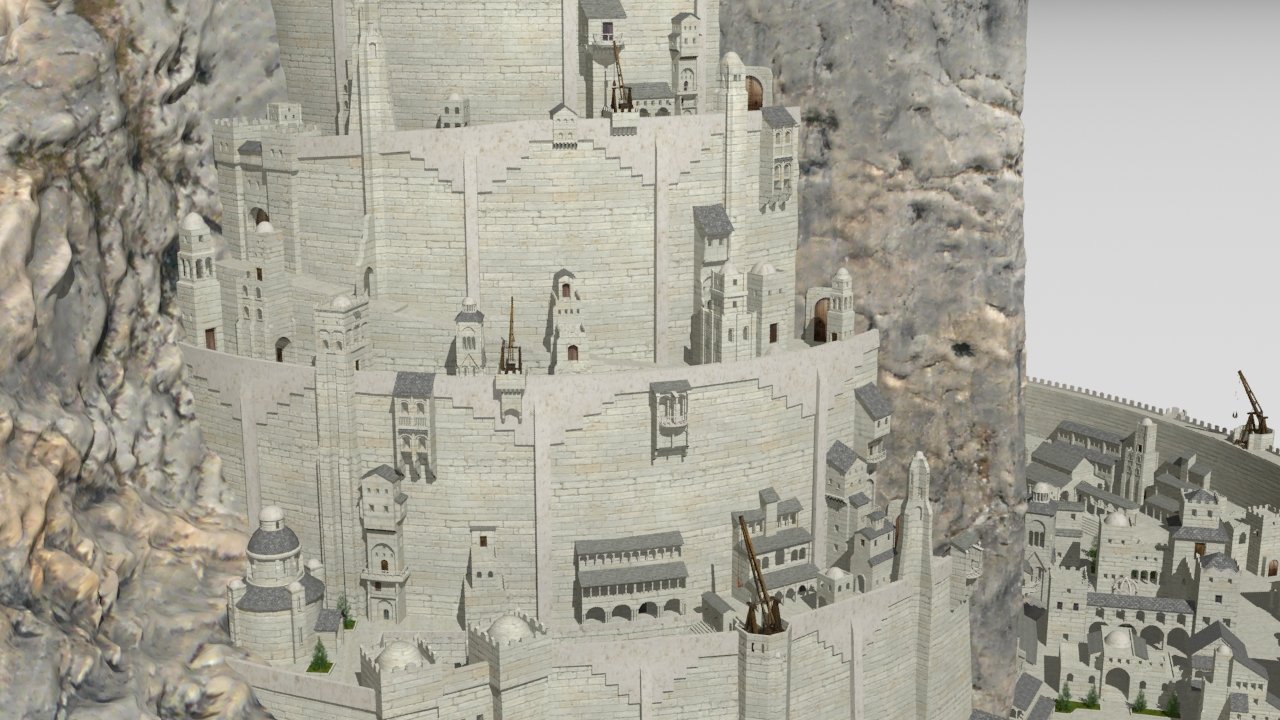 Minas tirith 3D Model in Fantasy 3DExport