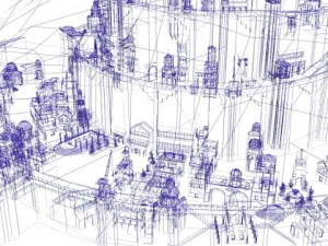 minas tirith Modelo 3D
