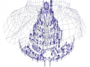 minas tirith Modelo 3D