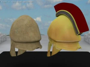 ancient greek corinthian helmets 3D Model