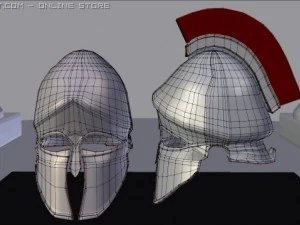 ancient greek corinthian helmets 3D Model