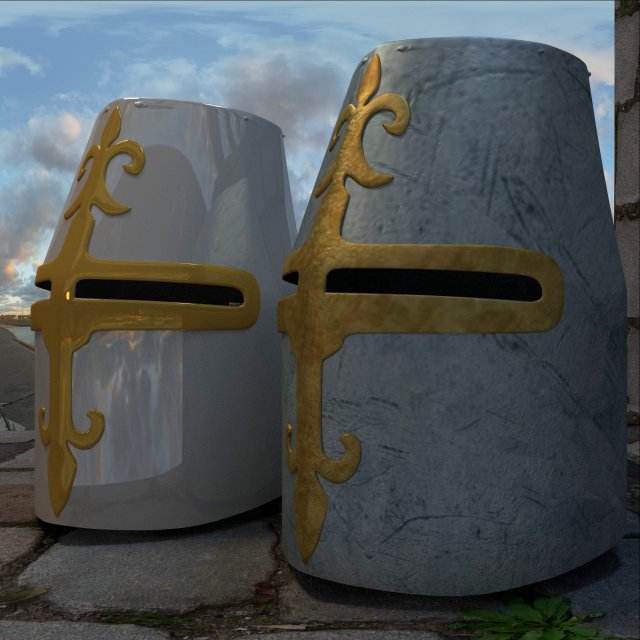 great helm 3D Модель .c4d .max .obj .3ds .fbx .stl .blend 