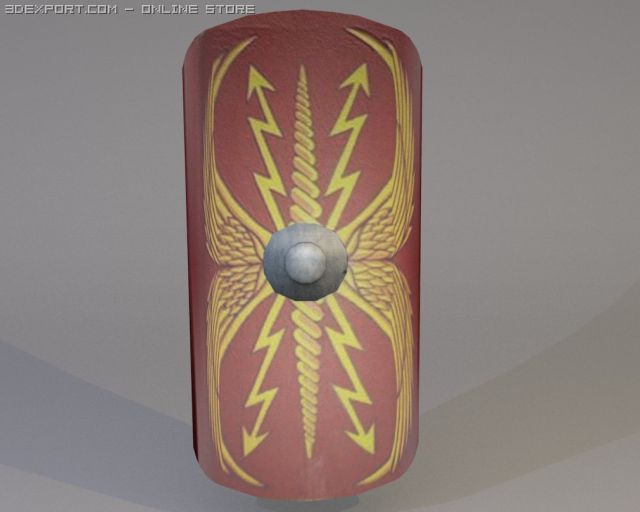 roman legionnaire shield 3D Model .c4d .max .obj .3ds .fbx .stl .blend 