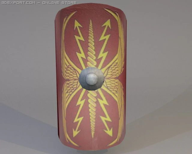 roman legionnaire shield 3D Model .c4d .max .obj .3ds .fbx .stl .blend