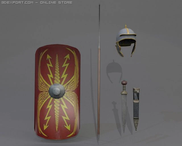 roman legionnaire collection 3D Model .c4d .max .obj .3ds .fbx .stl .blend