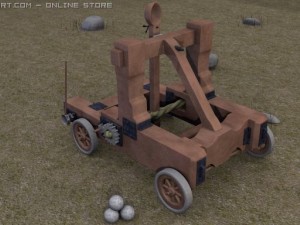 roman catapult onager Modelo 3D