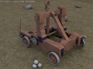 로마 투석기 오나거 3D 모델