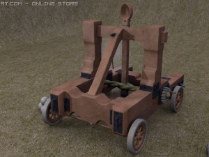 roman catapult onager 3D मॉडल
