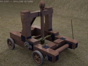 roman catapult onager 3D Model