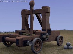 roman catapult onager 3D मॉडल