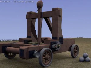 roman catapult onager 3D Model