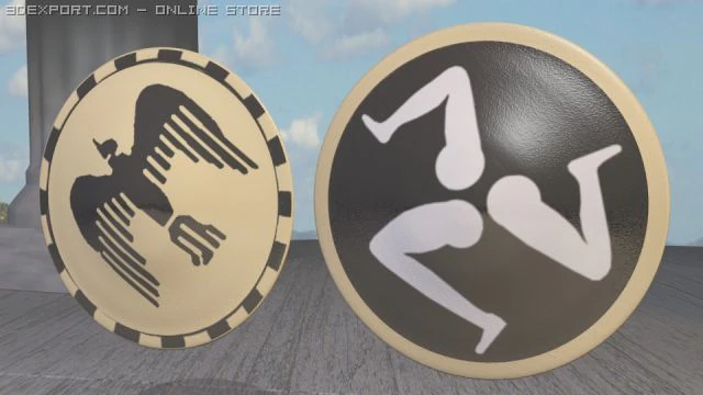 ancient greek shield collection 3D Model .c4d .max .obj .3ds .fbx .stl .blend 