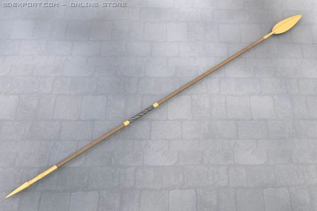 ancient greek spear 3D Model .c4d .max .obj .3ds .fbx .stl .blend