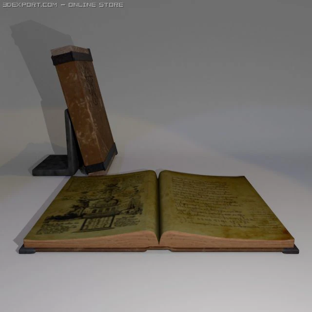 spellbook 3D Model .c4d .max .obj .3ds .fbx .stl .blend
