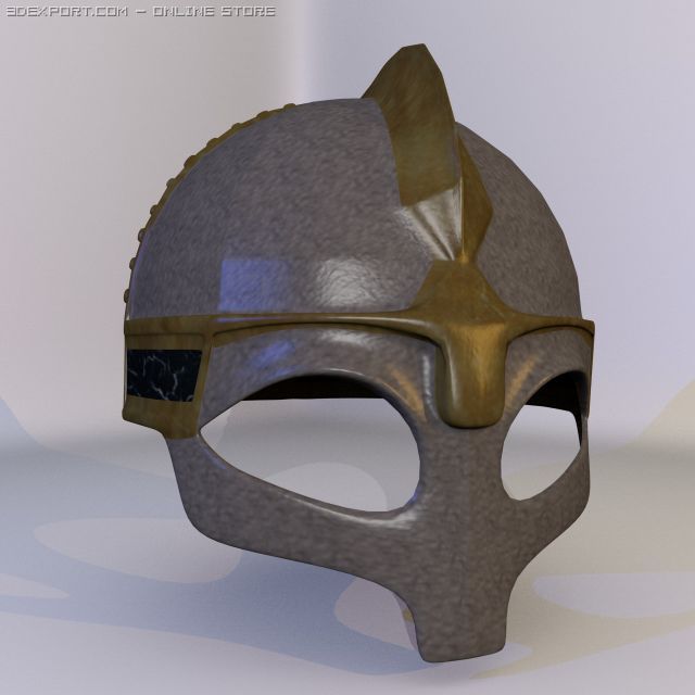 ancient viking helmet 3D Model .c4d .max .obj .3ds .fbx .stl .blend 