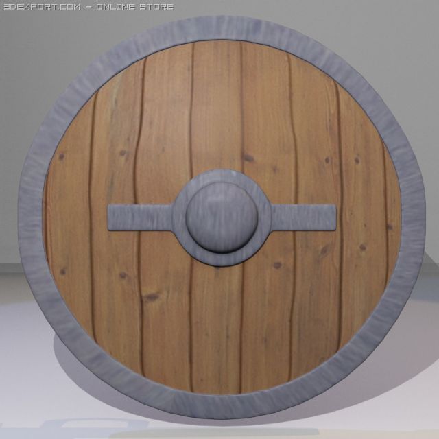 viking shield 3Dモデル .c4d .max .obj .3ds .fbx .stl .blend 