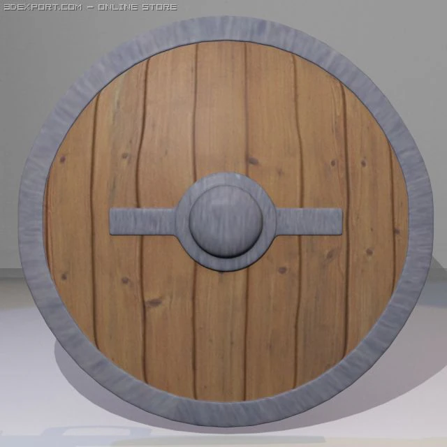 bouclier viking Modèle 3D .c4d .max .obj .3ds .fbx .stl .blend 
