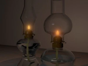 hurricane oil lamps 3D Model