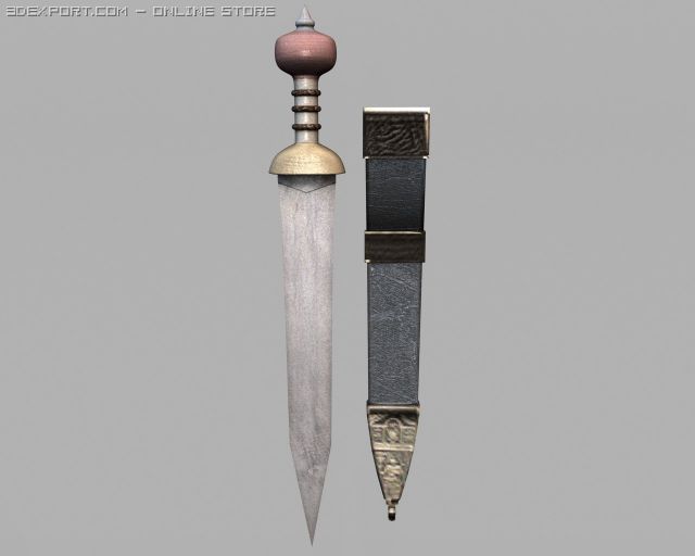 roman sword gladius Model 3D .c4d .max .obj .3ds .fbx .stl .blend 