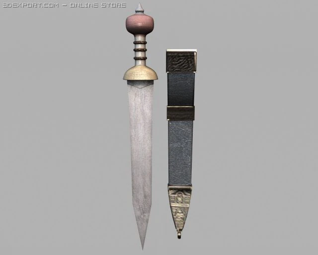 roman sword gladius 3D Model .c4d .max .obj .3ds .fbx .stl .blend