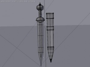 roman sword gladius Model 3D