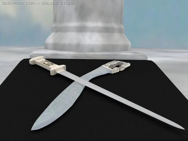 ancient sword collection 3D Model .c4d .max .obj .3ds .fbx .stl .blend 