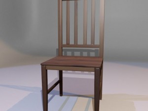 wooden kitchen chair Modelo 3D