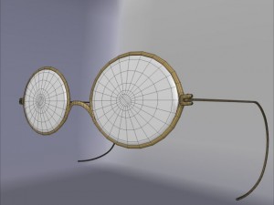 antique eyeglasses Model 3D