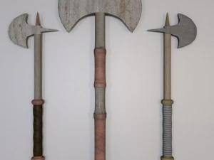 colecci&oacute;n de hachas de batalla Modelo 3D