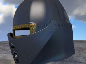 十字軍の兜 3Dモデル