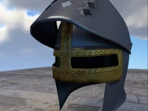 十字軍の兜 3Dモデル