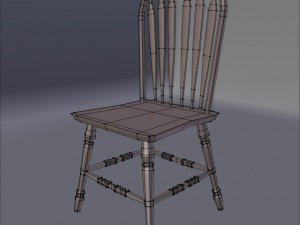 windsor side chair 3D मॉडल