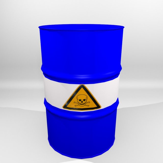55 gallon drum 3D Model .c4d .max .obj .3ds .fbx .stl .blend 