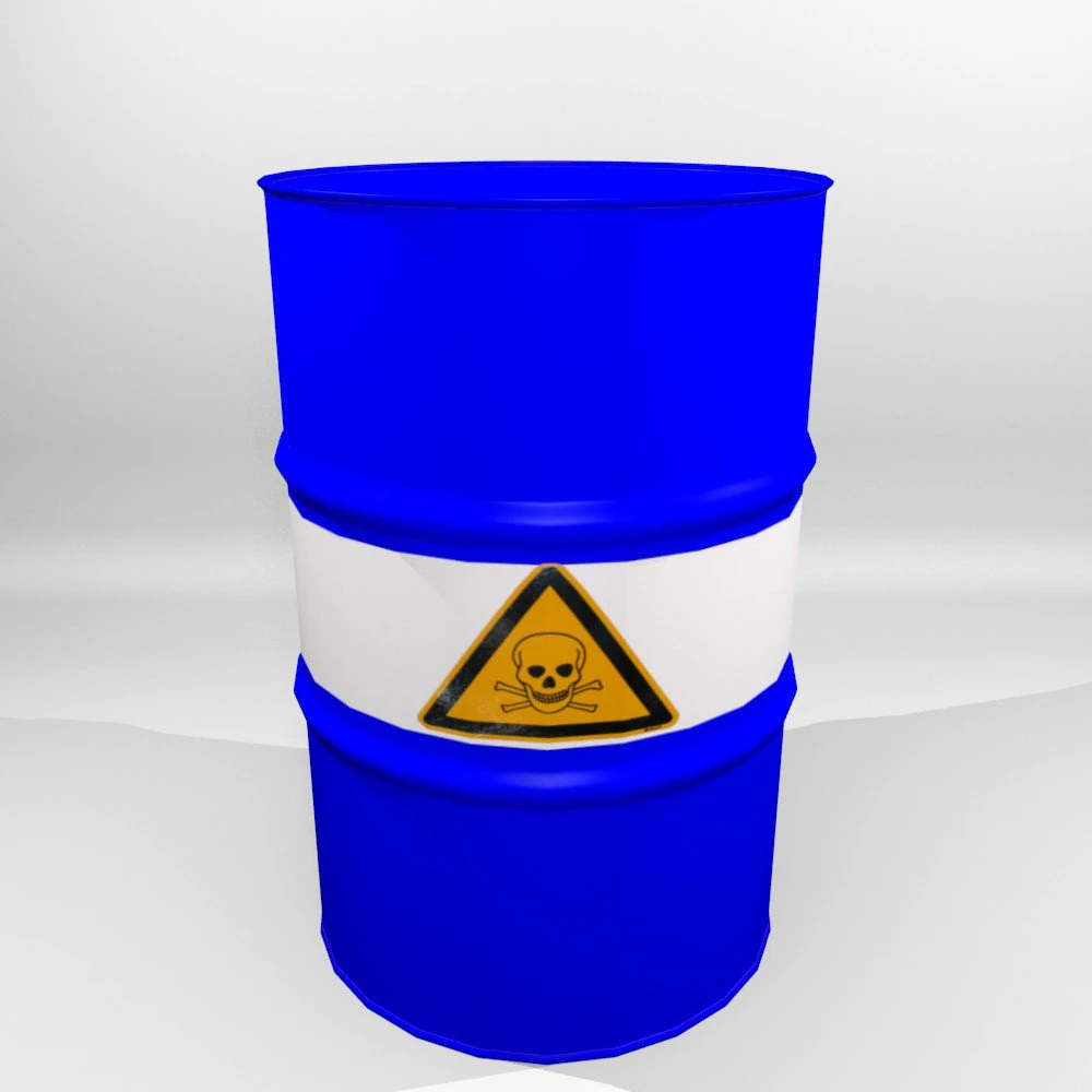 55 gallon drum 3D Model .c4d .max .obj .3ds .fbx .stl .blend 