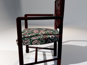 edwardian dining chair 3D मॉडल