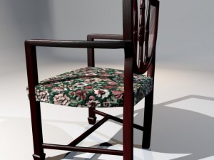 edwardian dining chair 3D मॉडल