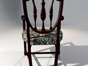 edwardian dining chair 3D मॉडल