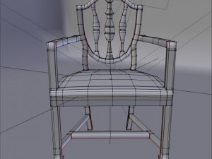 edwardian dining chair 3D मॉडल