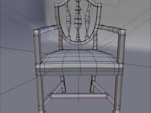 edwardian dining chair 3D Model