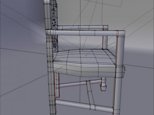 edwardian dining chair 3D मॉडल