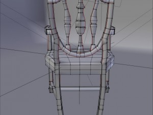 edwardian dining chair 3D मॉडल