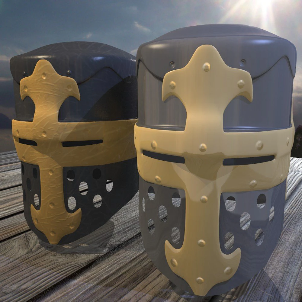 norman knight helmet 3D Model .c4d .max .obj .3ds .fbx .stl .blend